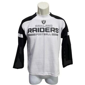 NFL Team Apparel‎ Youth Oakland Raiders Black/White Long Sleeves Size M (10/12)